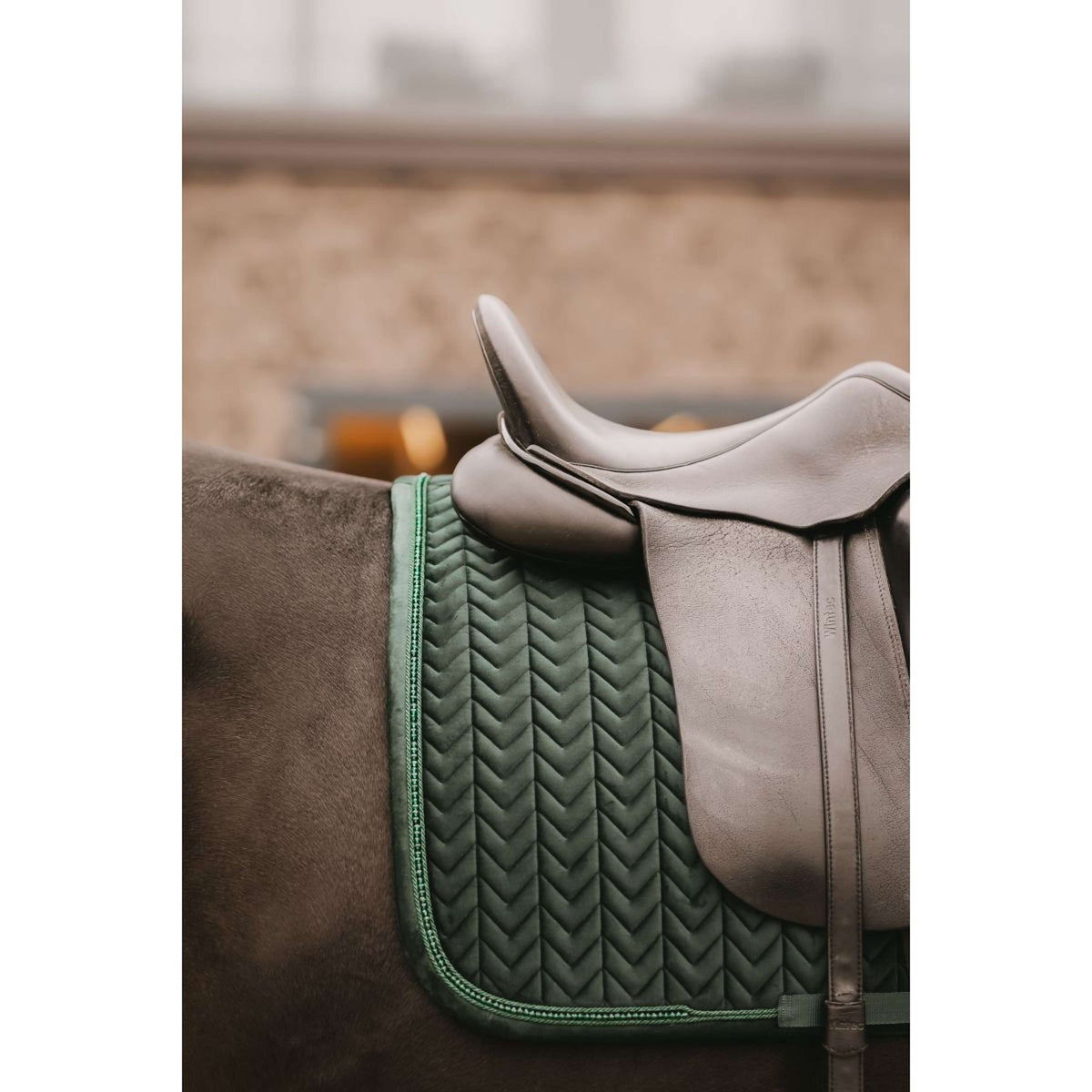 Kentucky Horsewear Mantilla Velvet Pearls Doma clásica Pine Green