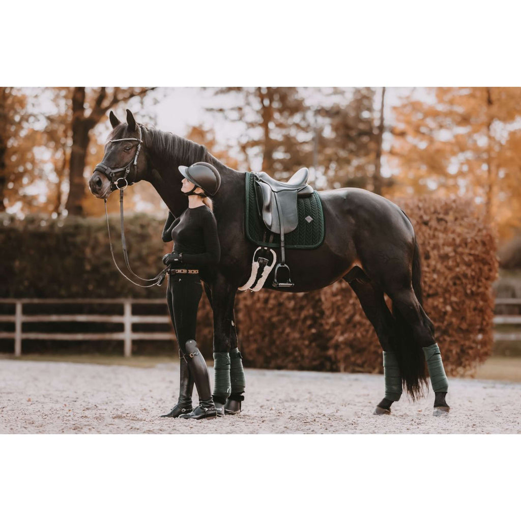 Kentucky Horsewear Mantilla Velvet Pearls Doma clásica Pine Green