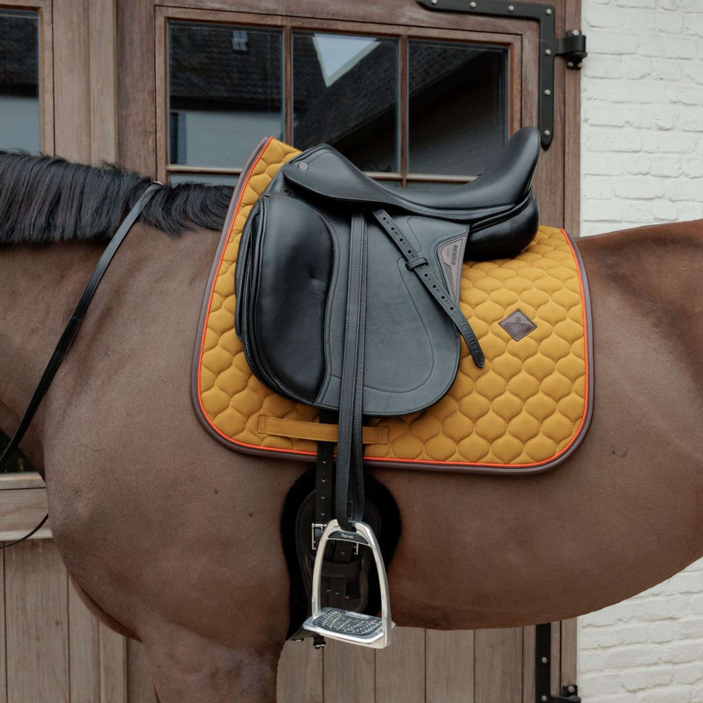 Kentucky Horsewear Mantilla Onion Quilt Leather Neon Doma clásica Kaki