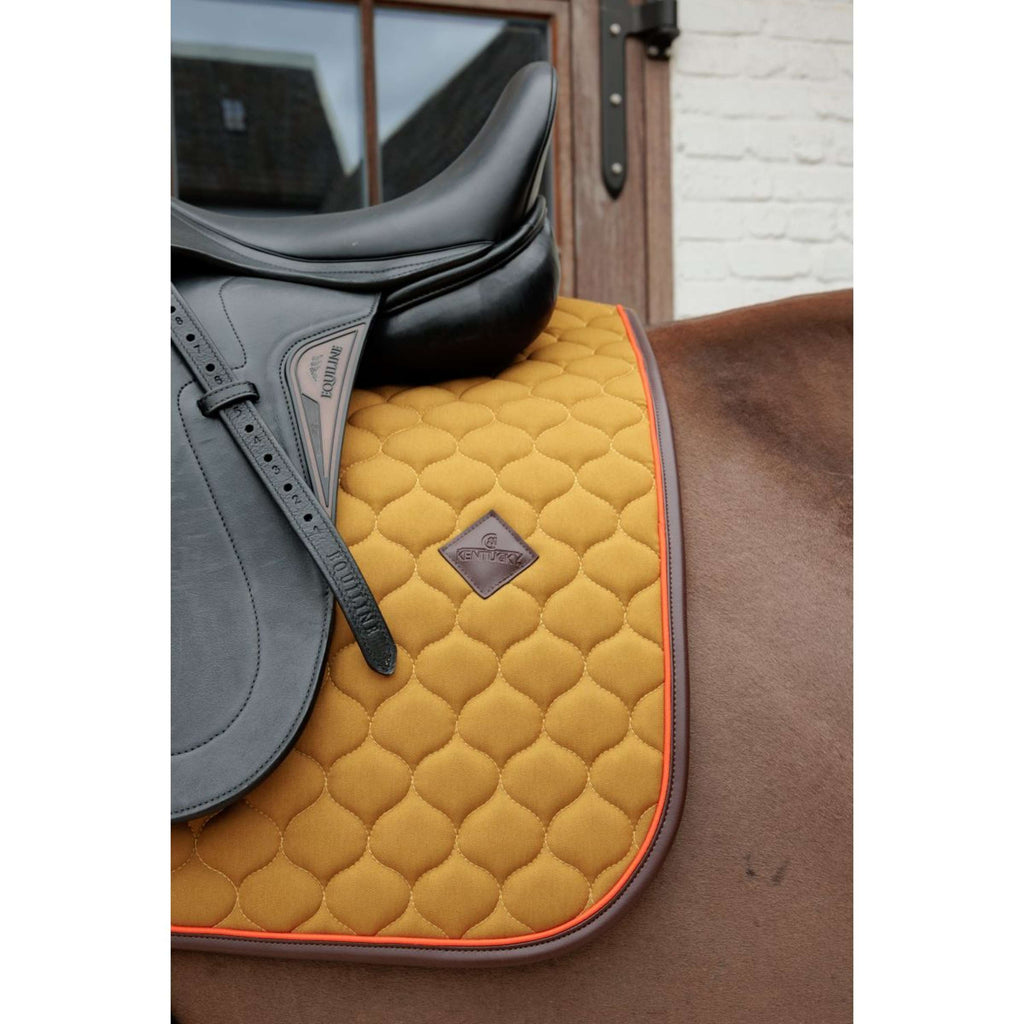 Kentucky Horsewear Mantilla Onion Quilt Leather Neon Doma clásica Kaki