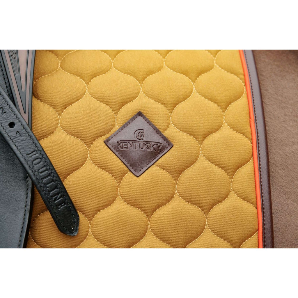 Kentucky Horsewear Mantilla Onion Quilt Leather Neon Doma clásica Kaki