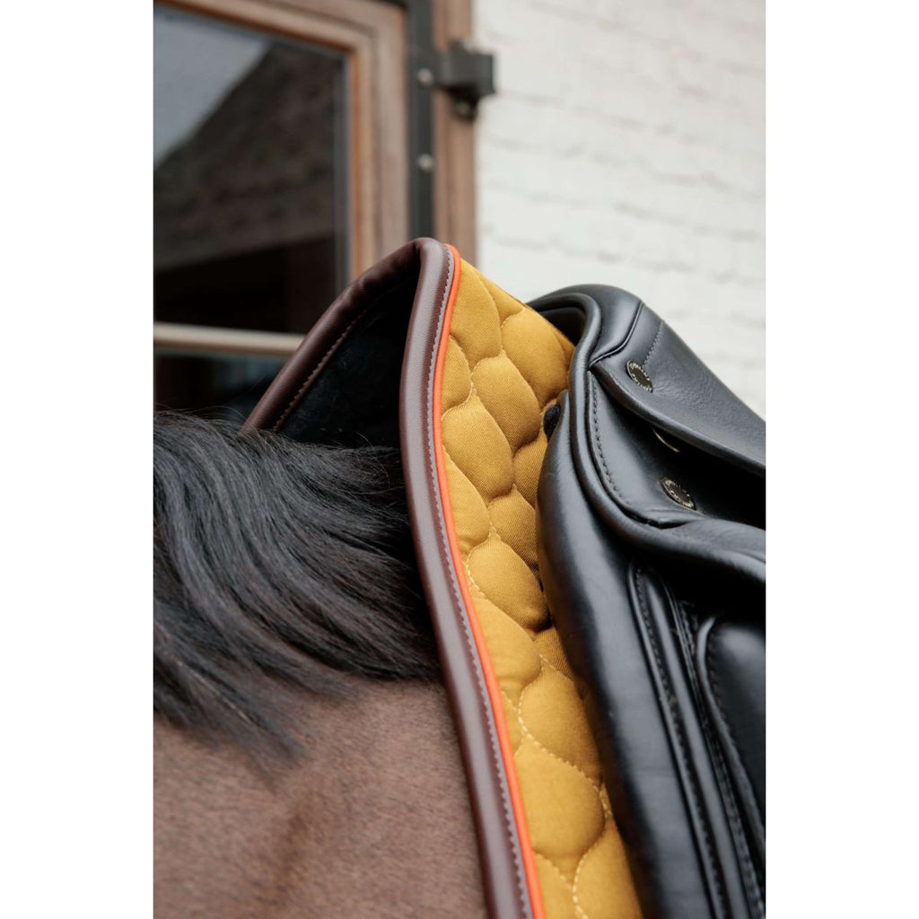 Kentucky Horsewear Mantilla Onion Quilt Leather Neon Doma clásica Kaki