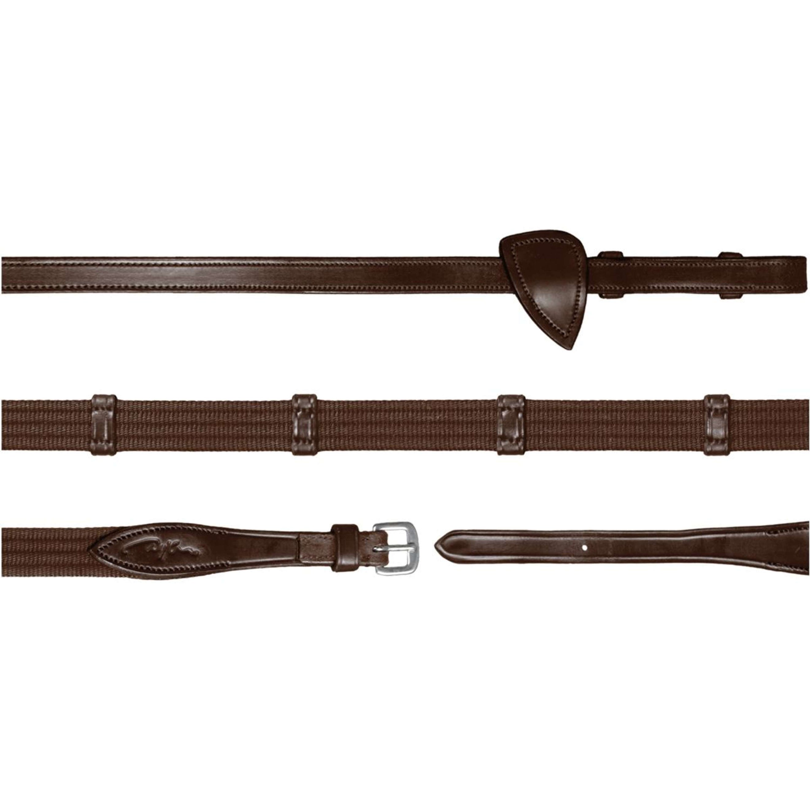 Dyon Riendas 9 Loops New English Collection 5/8 Caucho Marron