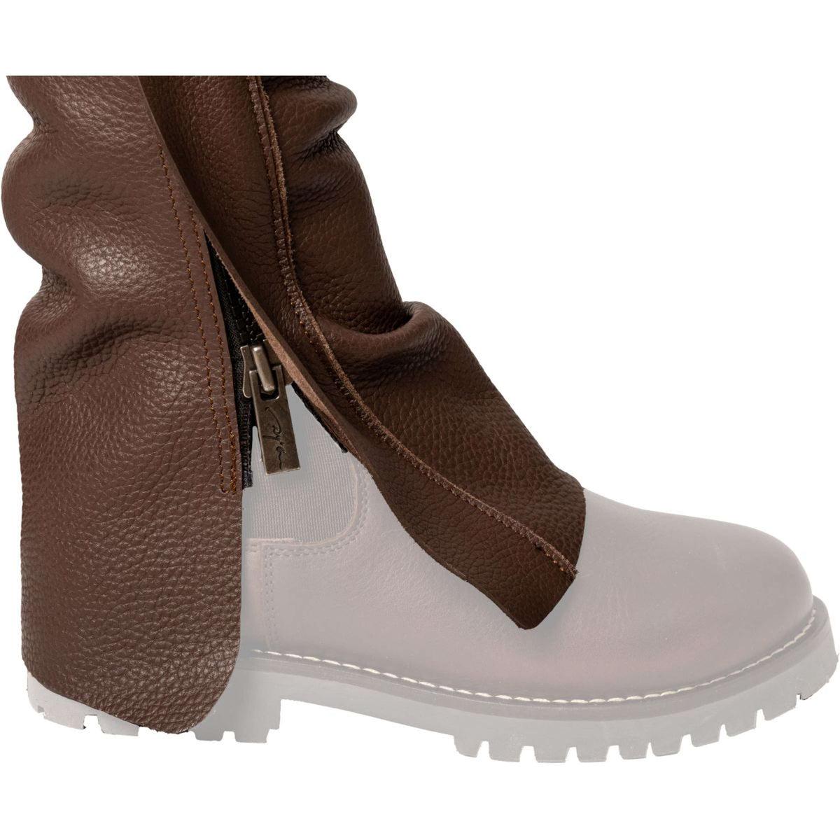 Dyon Chaps largos de Cuero Standard Marron