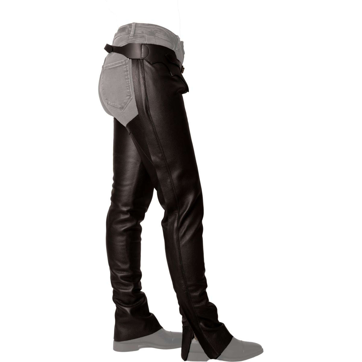Dyon Chaps largos de Cuero Standard Negro