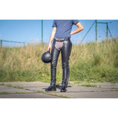 Dyon Chaps largos de Cuero Standard Negro