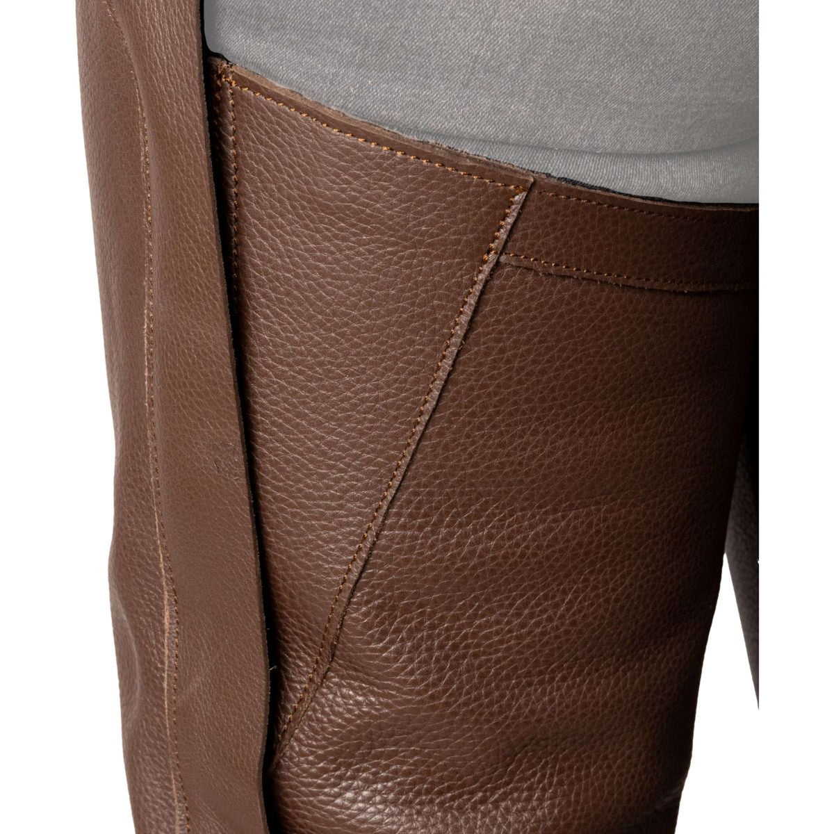 Dyon Chaps largos de Cuero Standard Marron