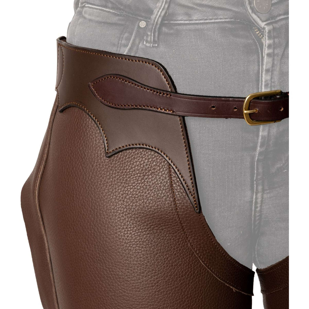 Dyon Chaps largos de Cuero Standard Marron