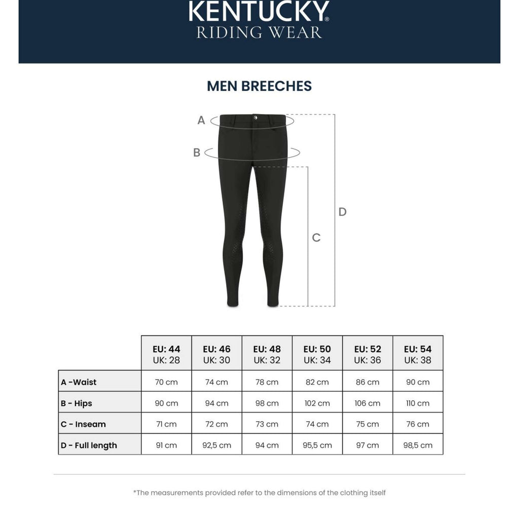 Kentucky Pantalón de Equitación Mexico Knee Grip Hombres Navy