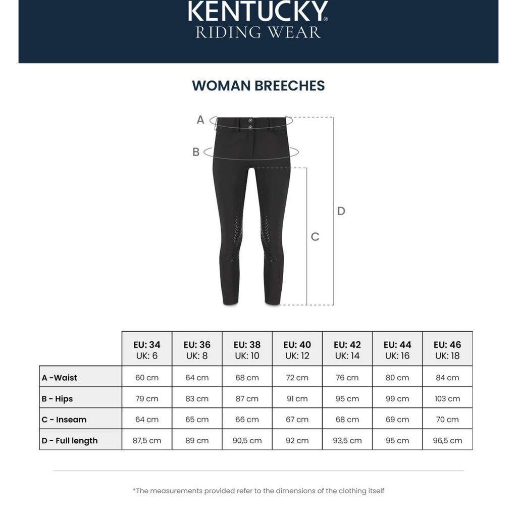 Kentucky Pantalón de Equitación Miami Knee Grip Mujer Blanco