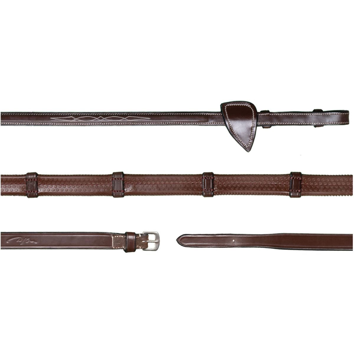 Dyon Riendas 7 Loops US Collection 1/2 Caucho Marron