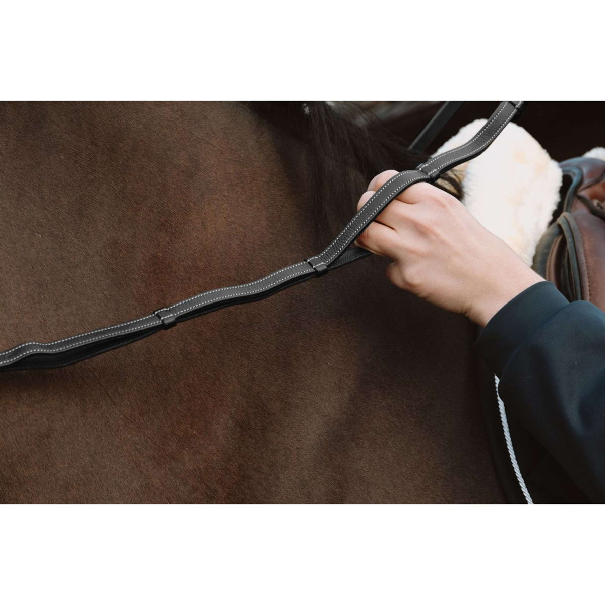 Dyon Riendas Leather Working Collection 1/2 con Asas Negro