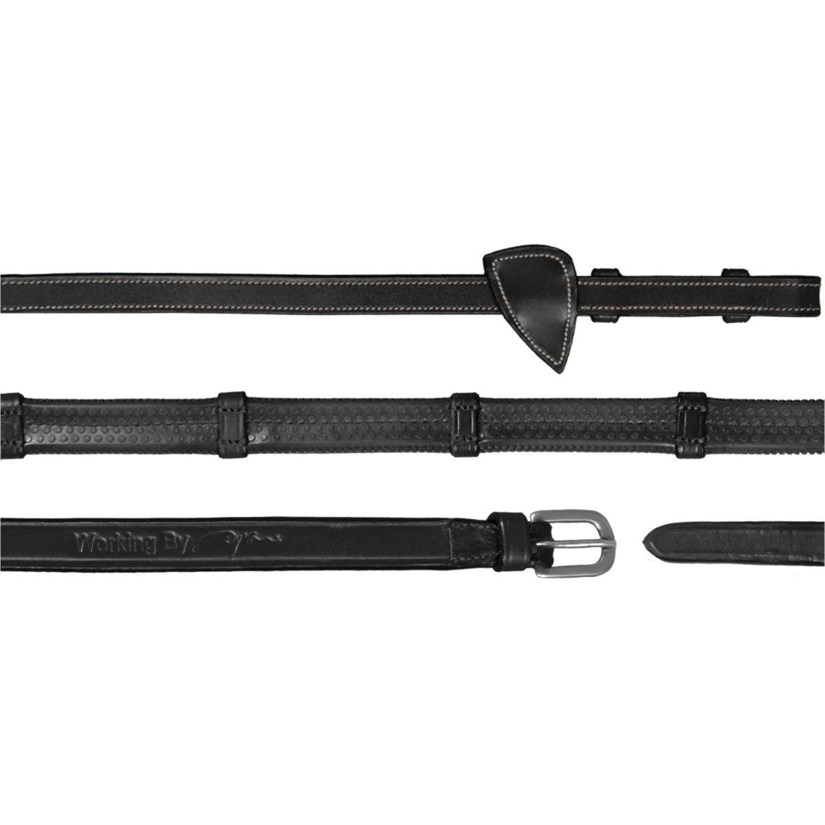 Dyon Riendas 7 Loops Working By Dyon 1/2 Caucho Negro