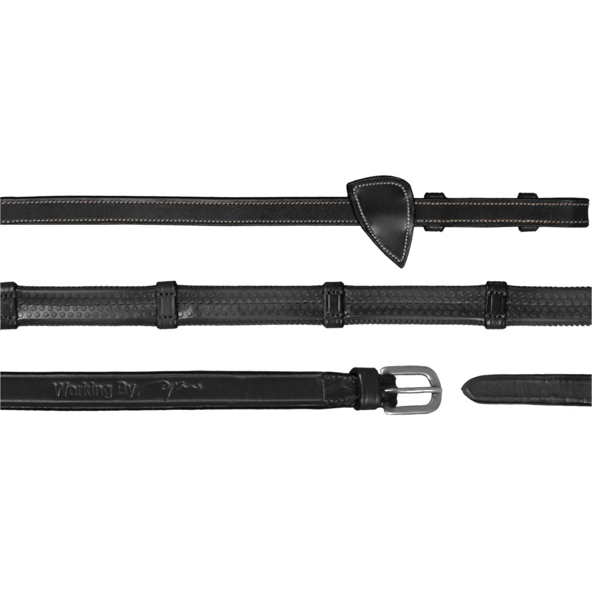 Dyon Riendas 7 Loops Working By Dyon 1/2 Caucho Negro