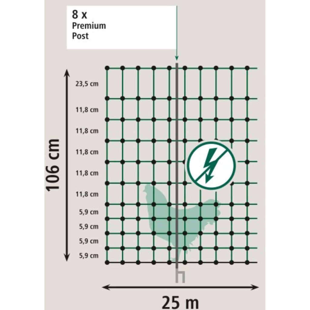 Ako Red Avícola Premium not Electrifiable Bolígrafo Doble Verde