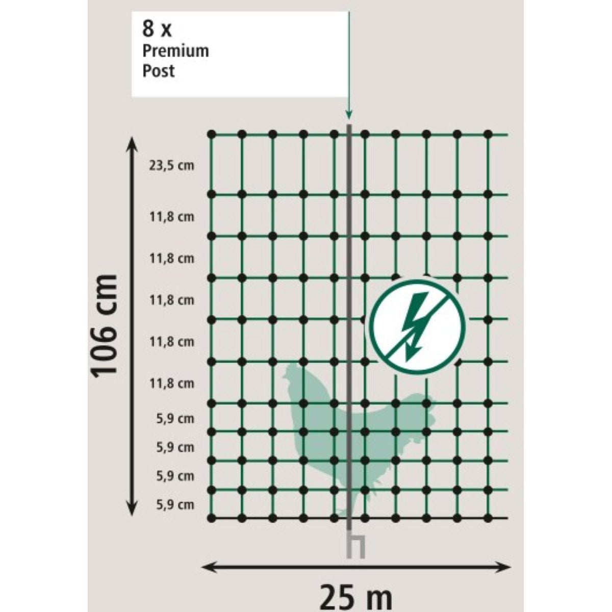 Ako Red Avícola Premium Electified Bolígrafo Doble Verde