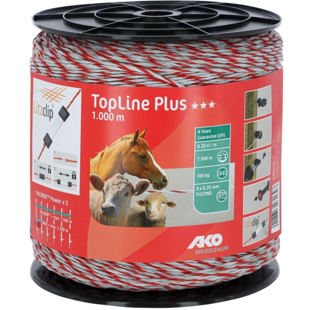 Ako Alambre para Cercas Topline Plus Blanco/Rojo
