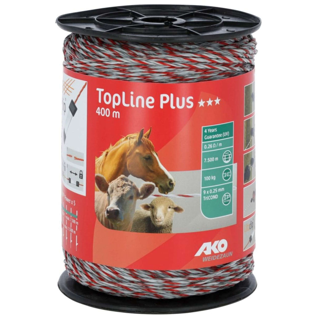 Ako Alambre para Cercas Topline Plus Blanco/Rojo