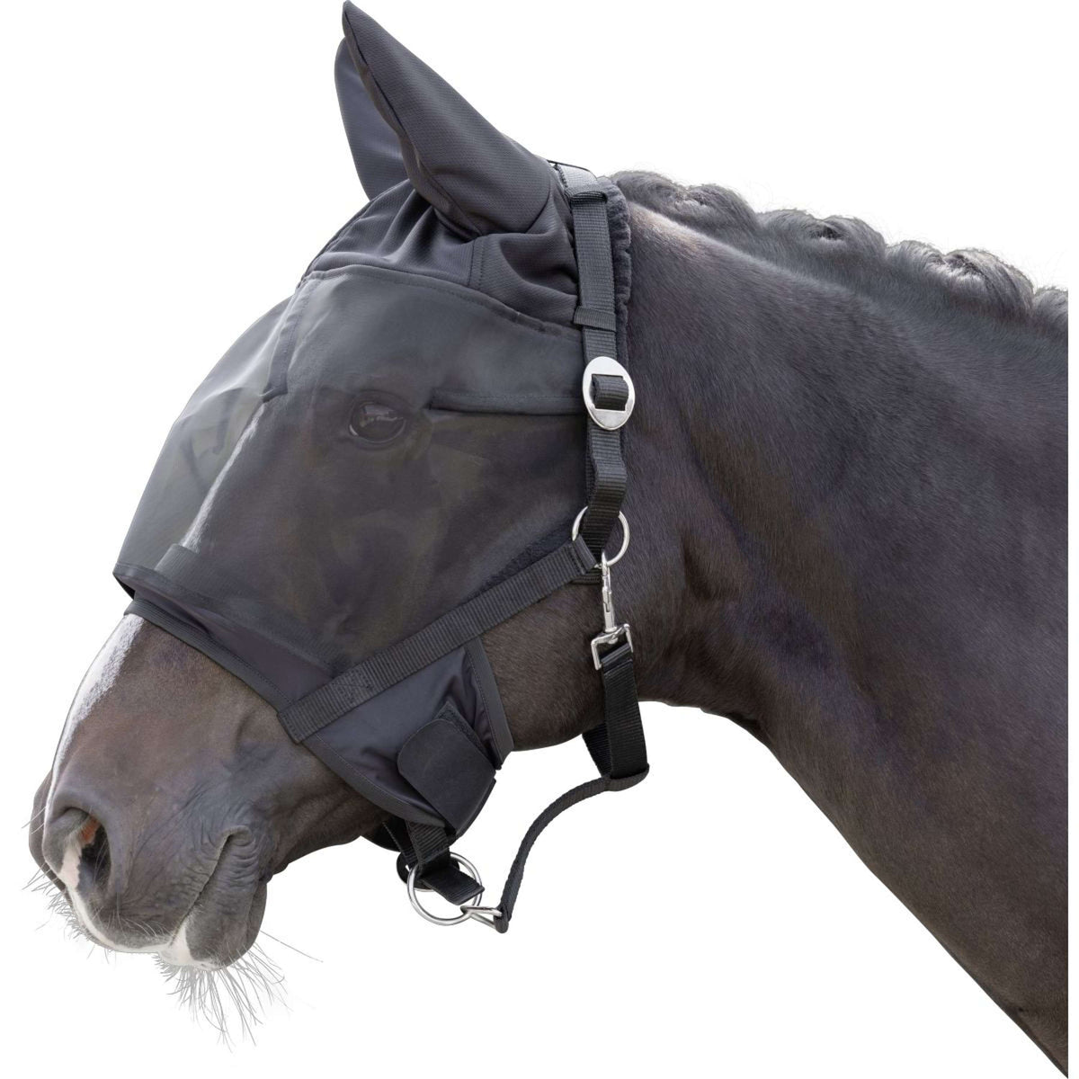 Kerbl Cabezada 21,99 con máscara antimoscas Negro
