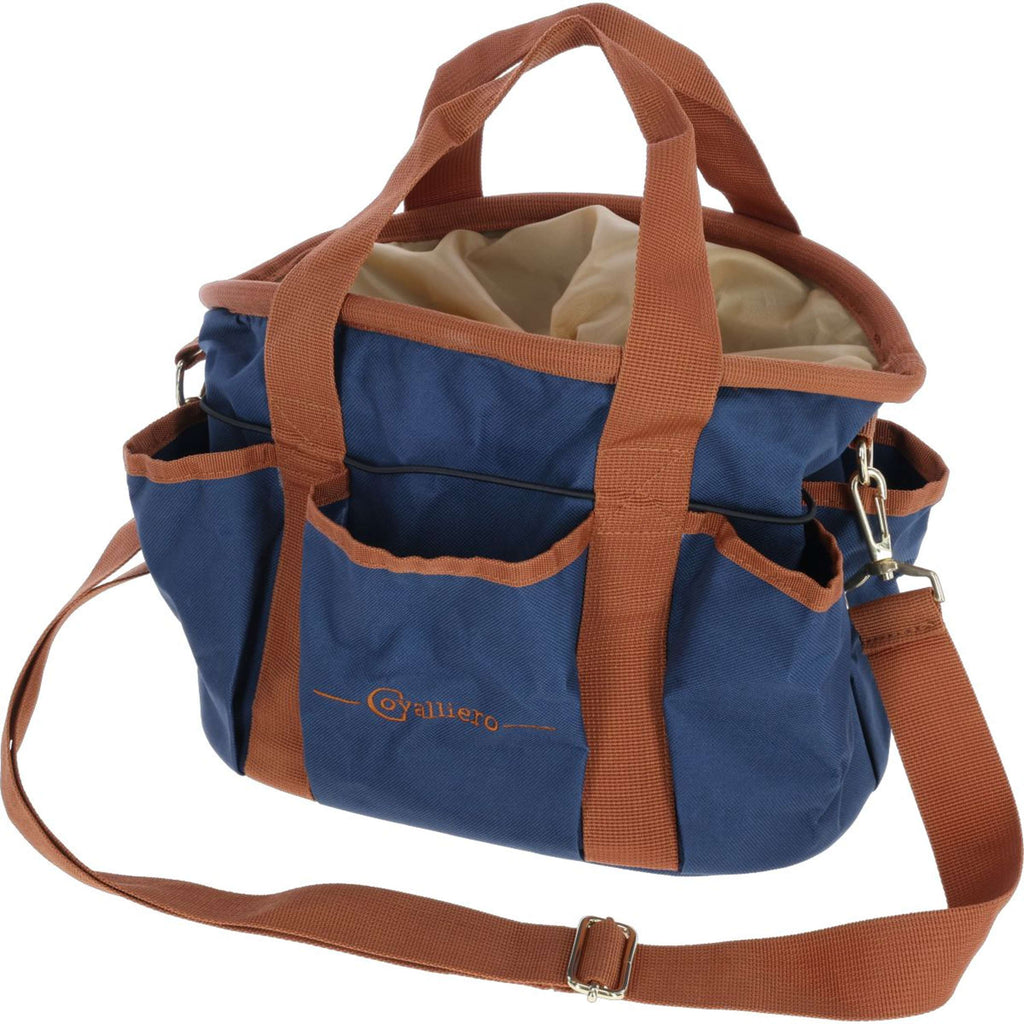 Covalliero Borsa per la Toelettatura Cognac/Azul Marino