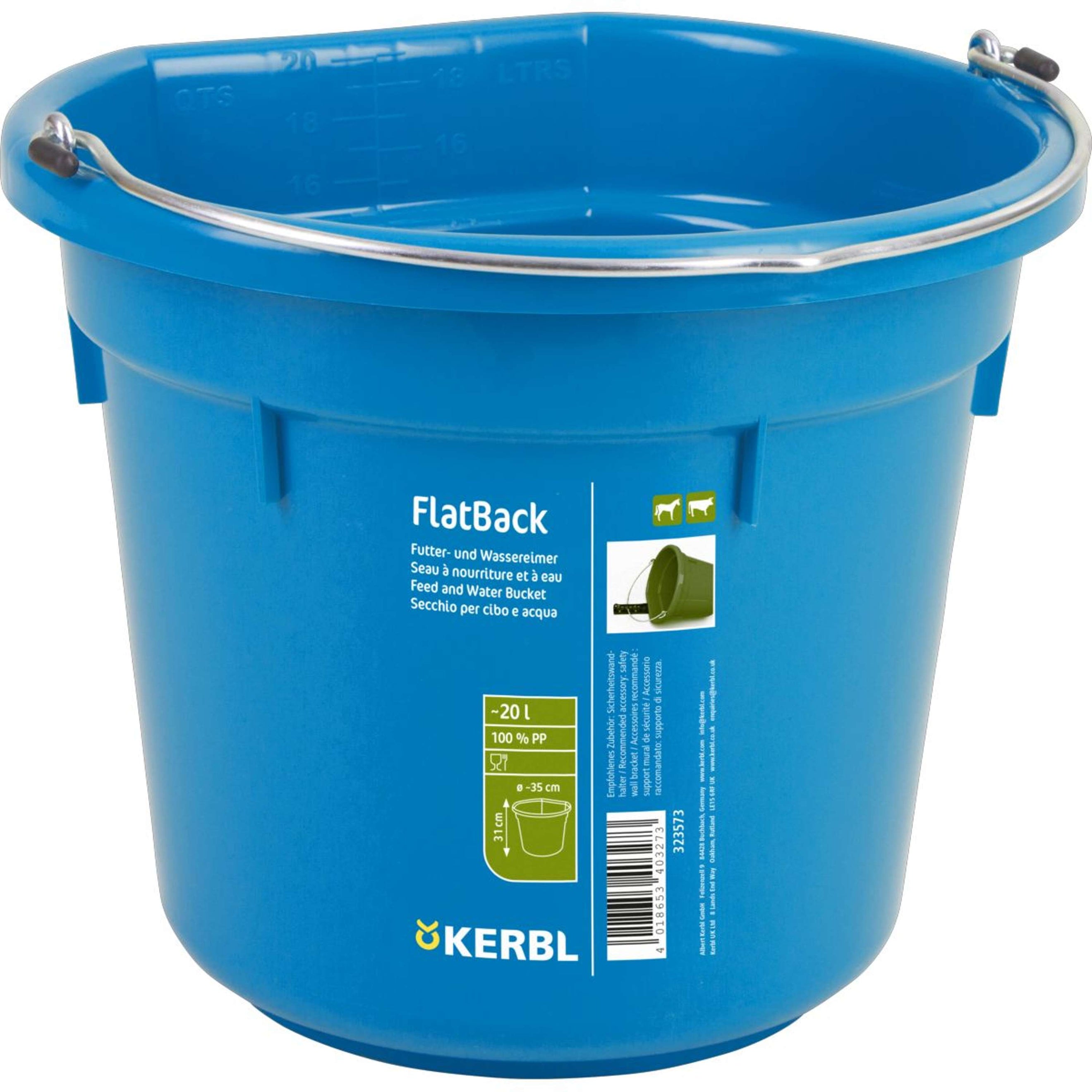 Kerbl Secchio con Lato Piatto Azul Real Kerbl Secchio con Lato Piatto Azul Real