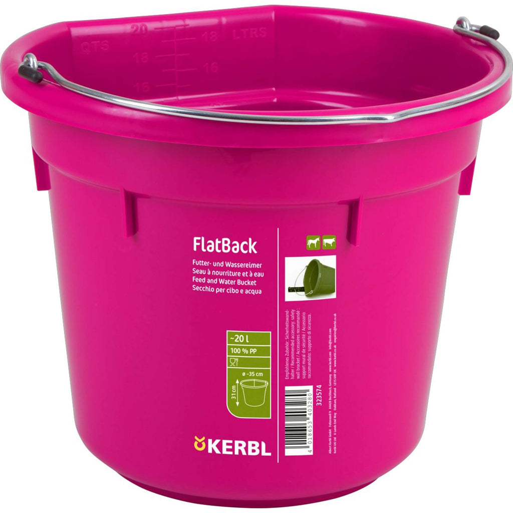 Kerbl Secchio con Lato Piatto Rosa