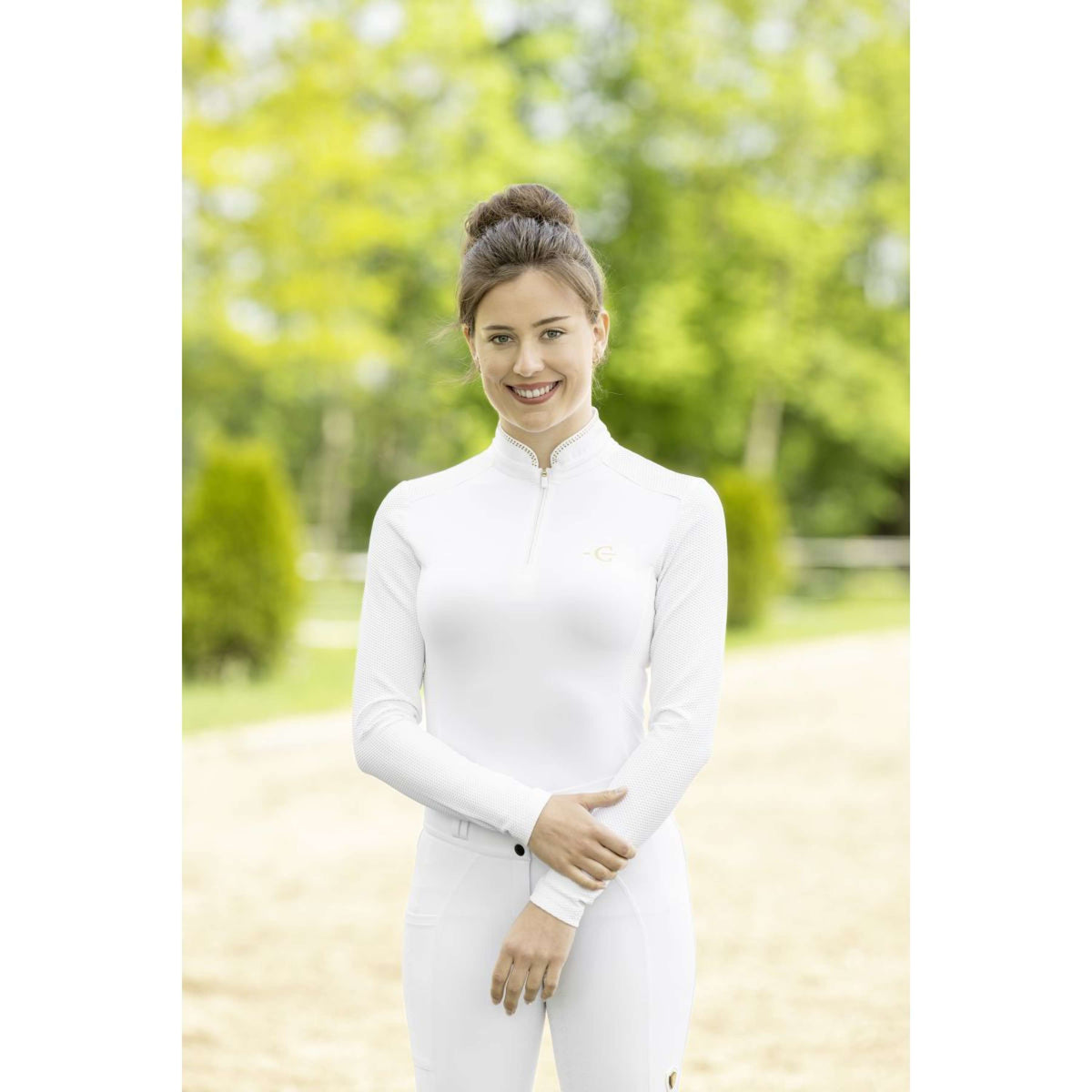 Covalliero Camiseta de Competición SS26 Mujer Mangas Largas Blanco