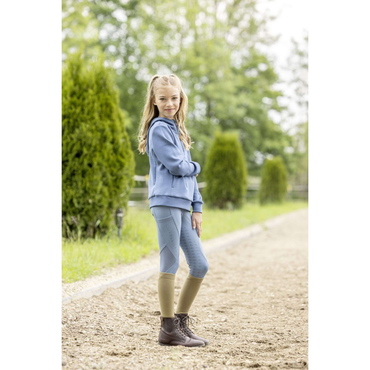 Covalliero Legging de Equitación Mesh SS26 Niños Smoked Blue
