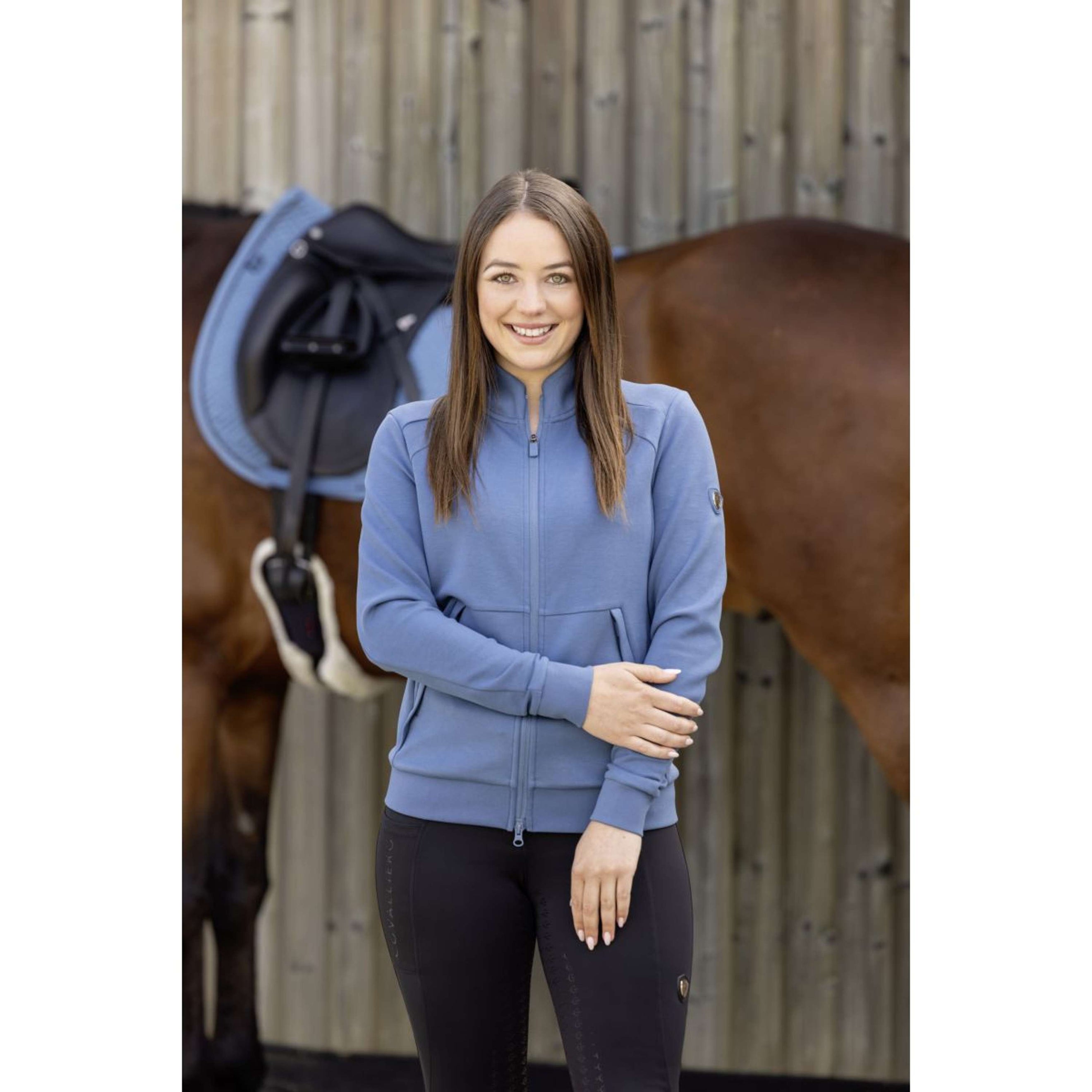 Covalliero Chaleco Polar SS26 Mujer Smoked Blue