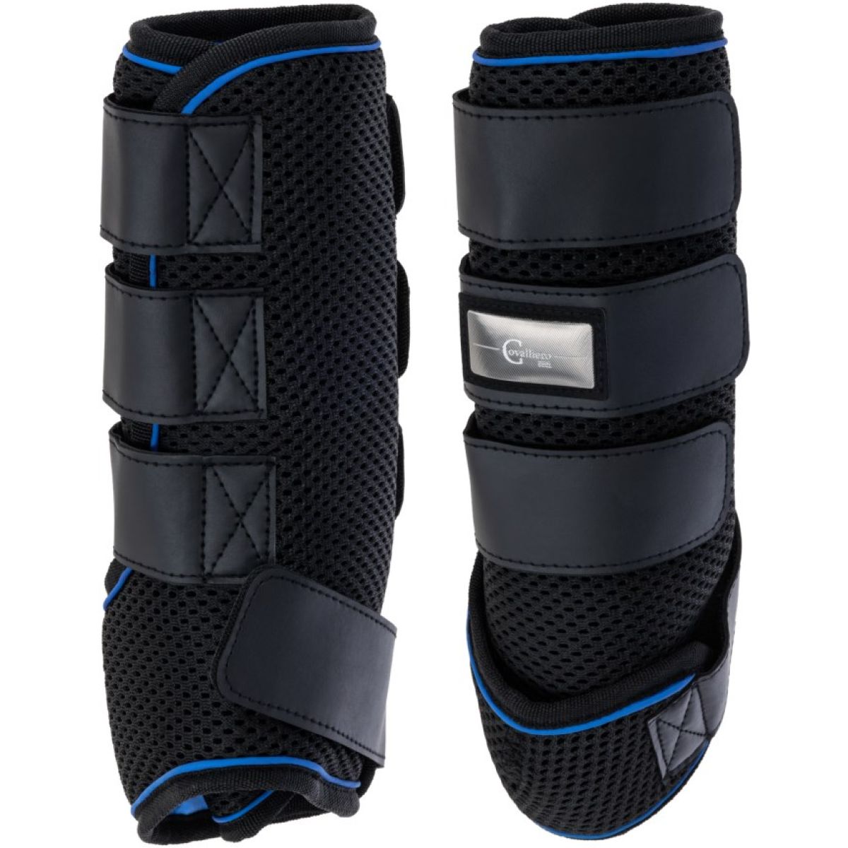 Covalliero Protectores de piernas Cooling Negro/Azul