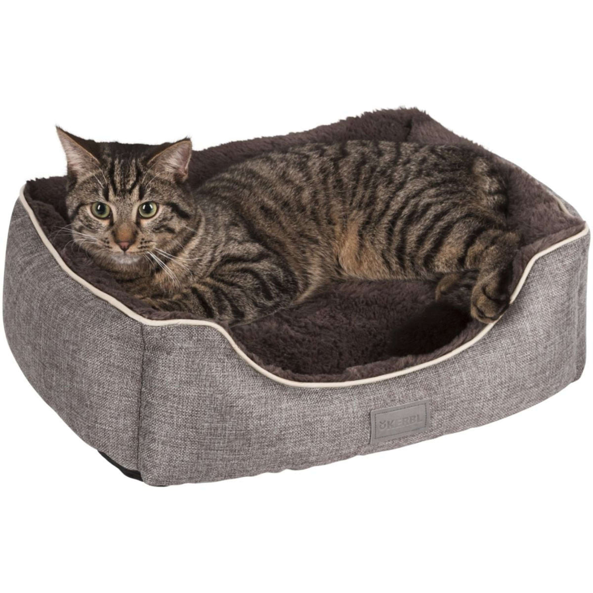 Kerbl Cama de peluche Samuel Plata/Gris