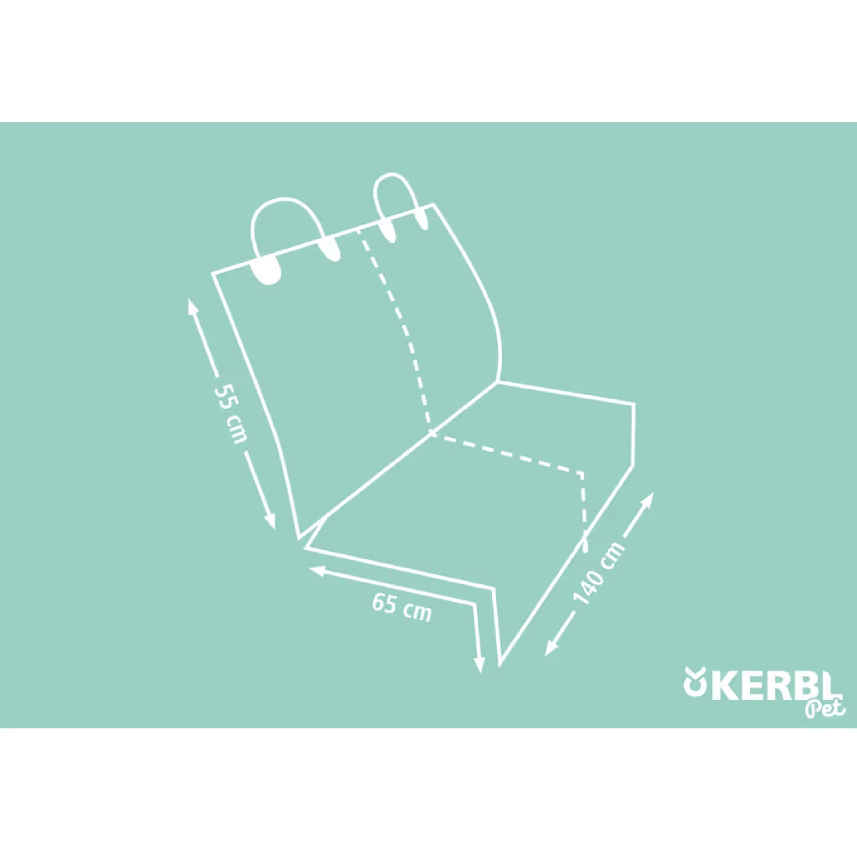 Kerbl Funda Protectora para Coche para el Asiento Trasero Negro
