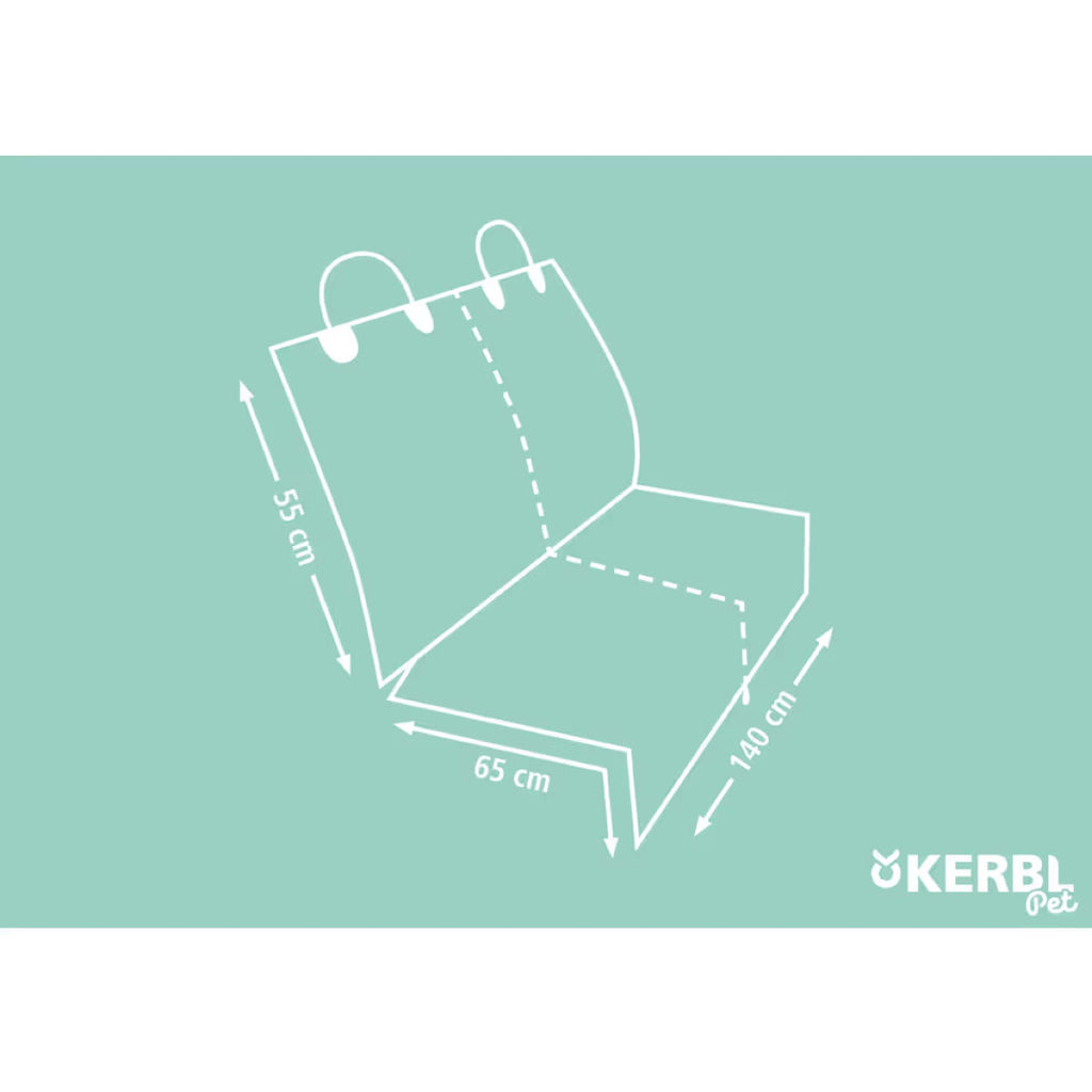 Kerbl Funda Protectora para Coche para el Asiento Trasero Negro