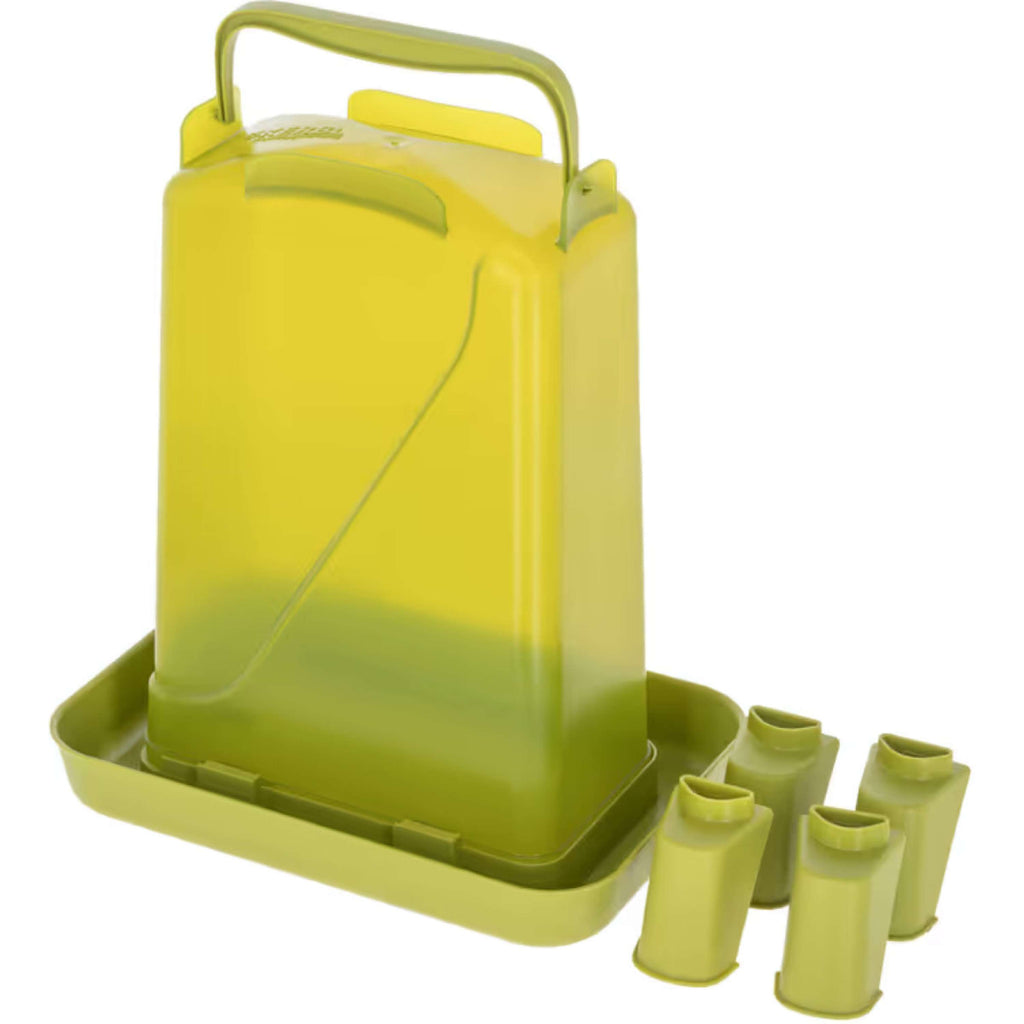 Kerbl Bebedero para Aves en un soporte Verde