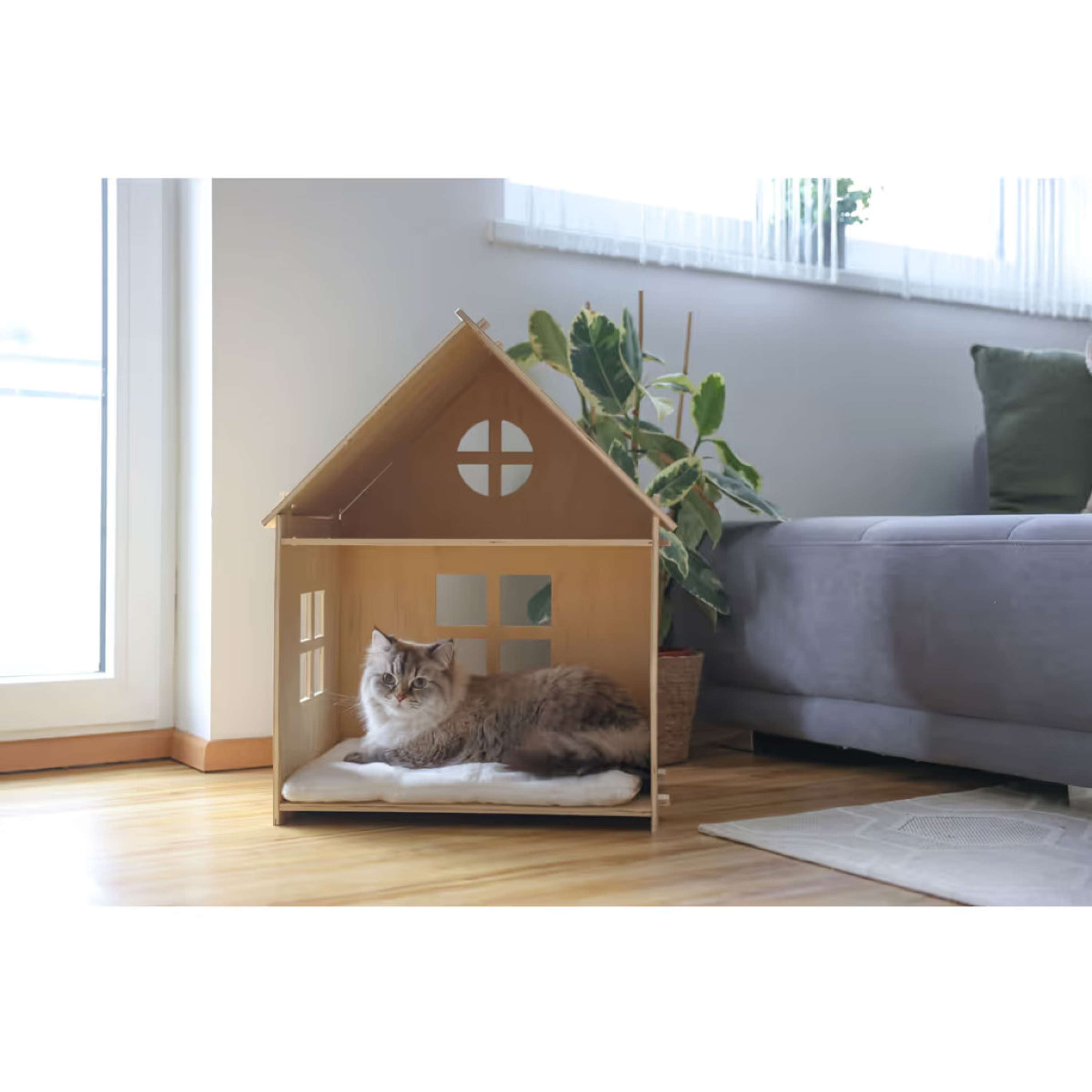 Kerbl Casa para Gatos Yvi Madera
