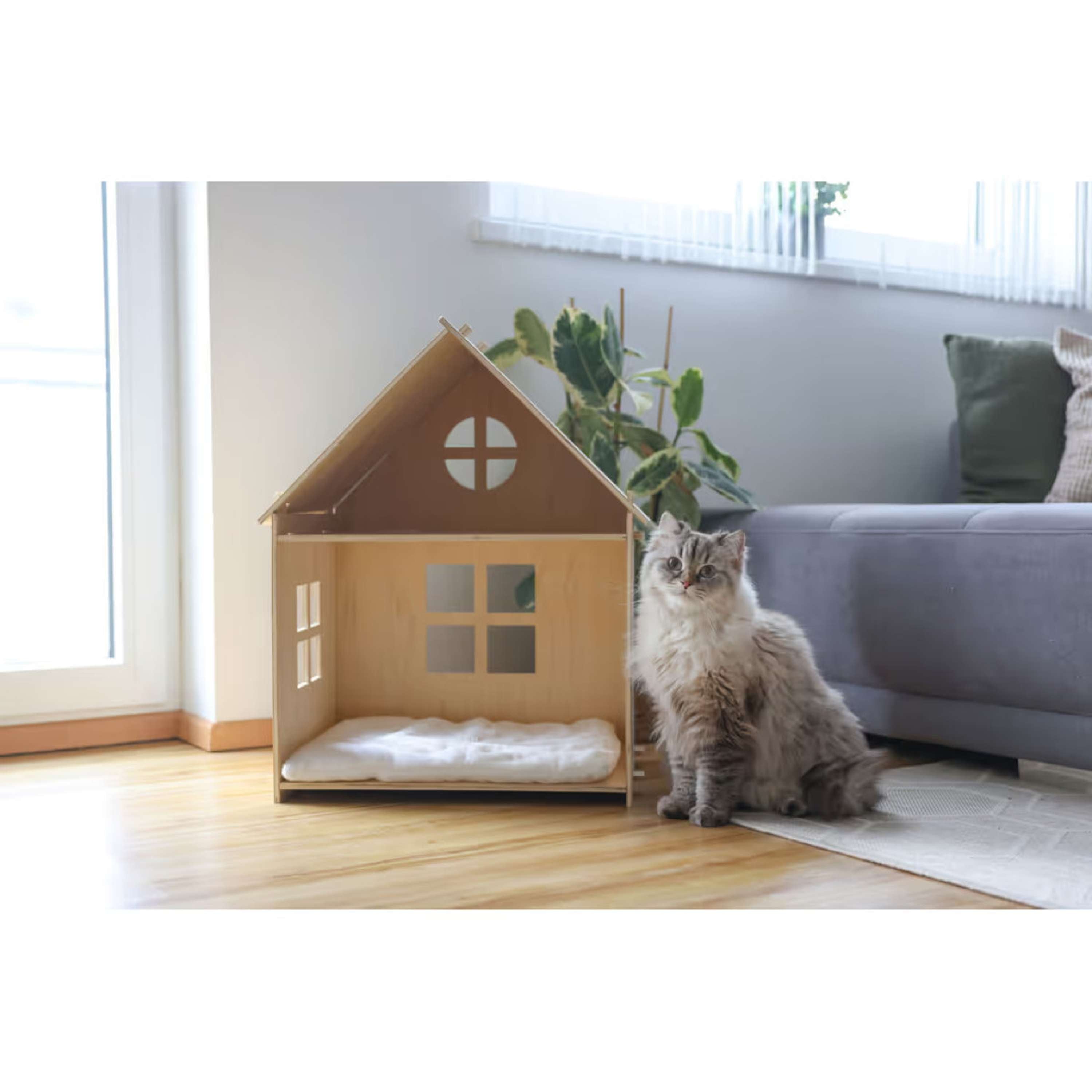 Kerbl Casa para Gatos Yvi Madera