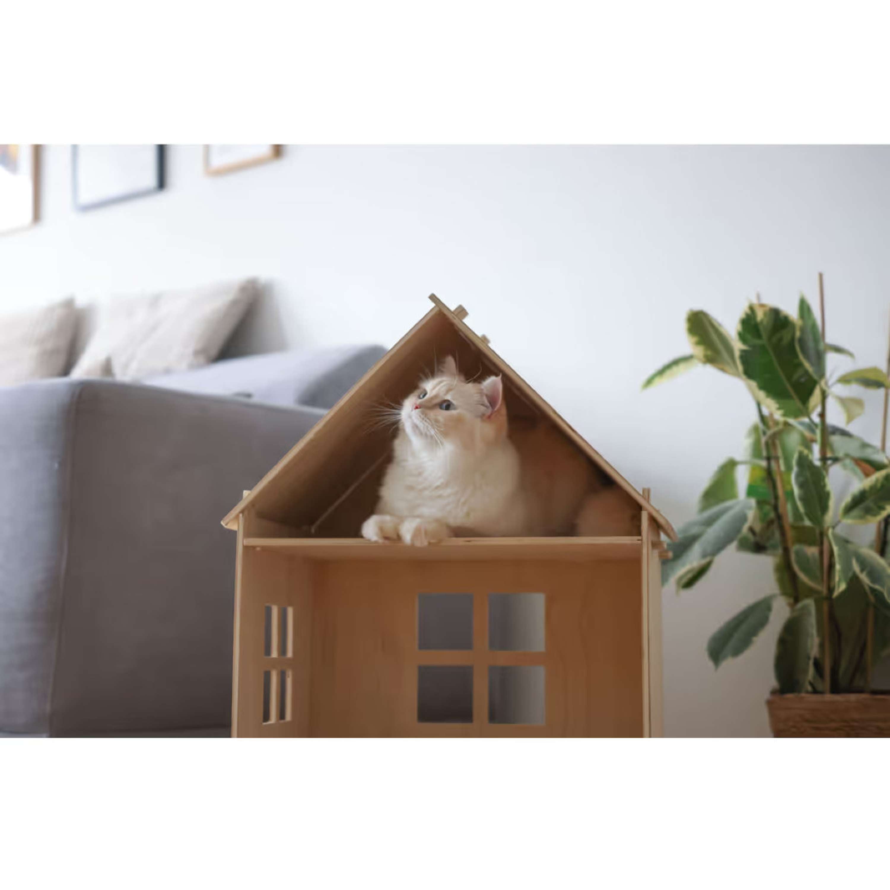 Kerbl Casa para Gatos Yvi Madera