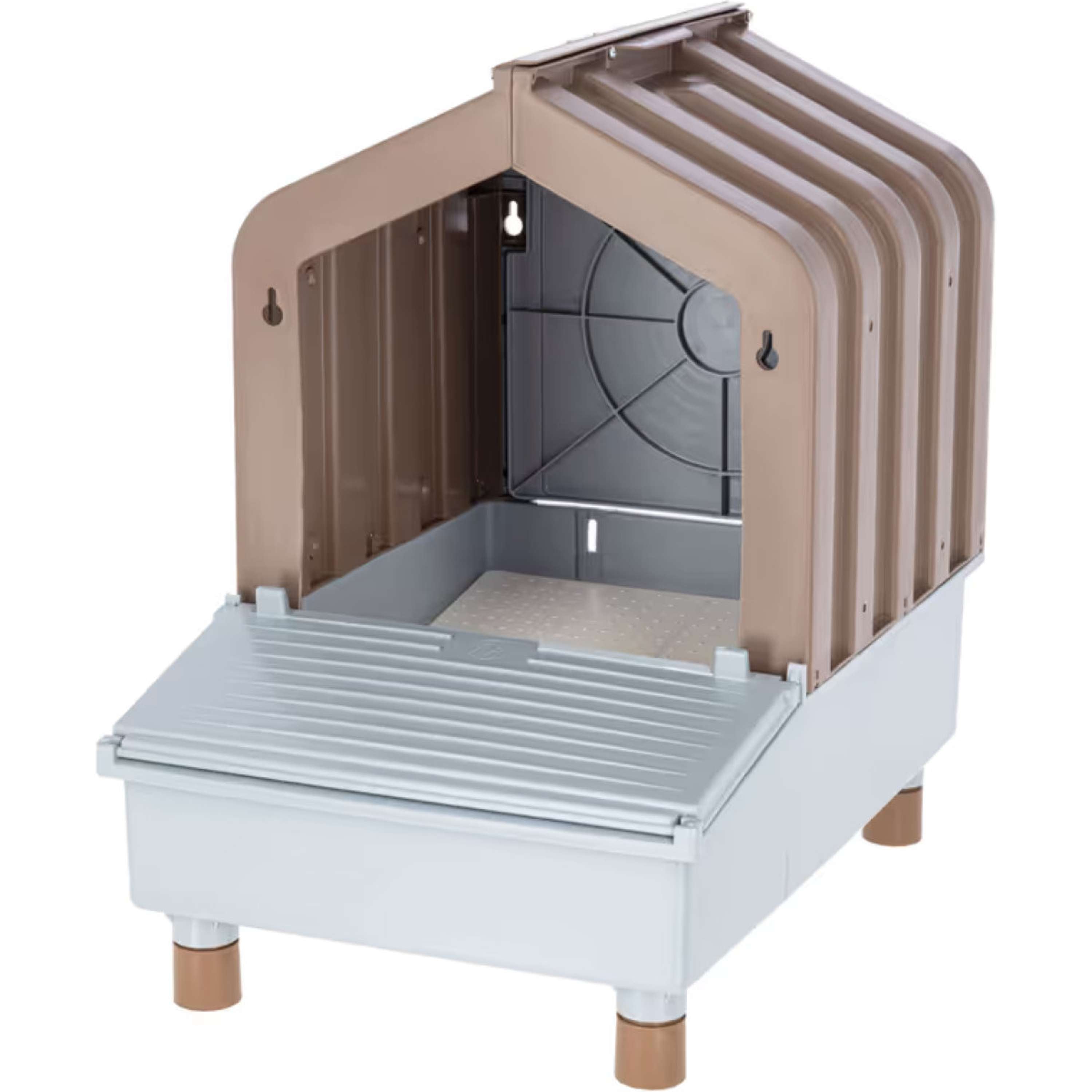 Kerbl Nido de Puesta para Aves de Corral con Bandeja Recolectora Marron/Gris