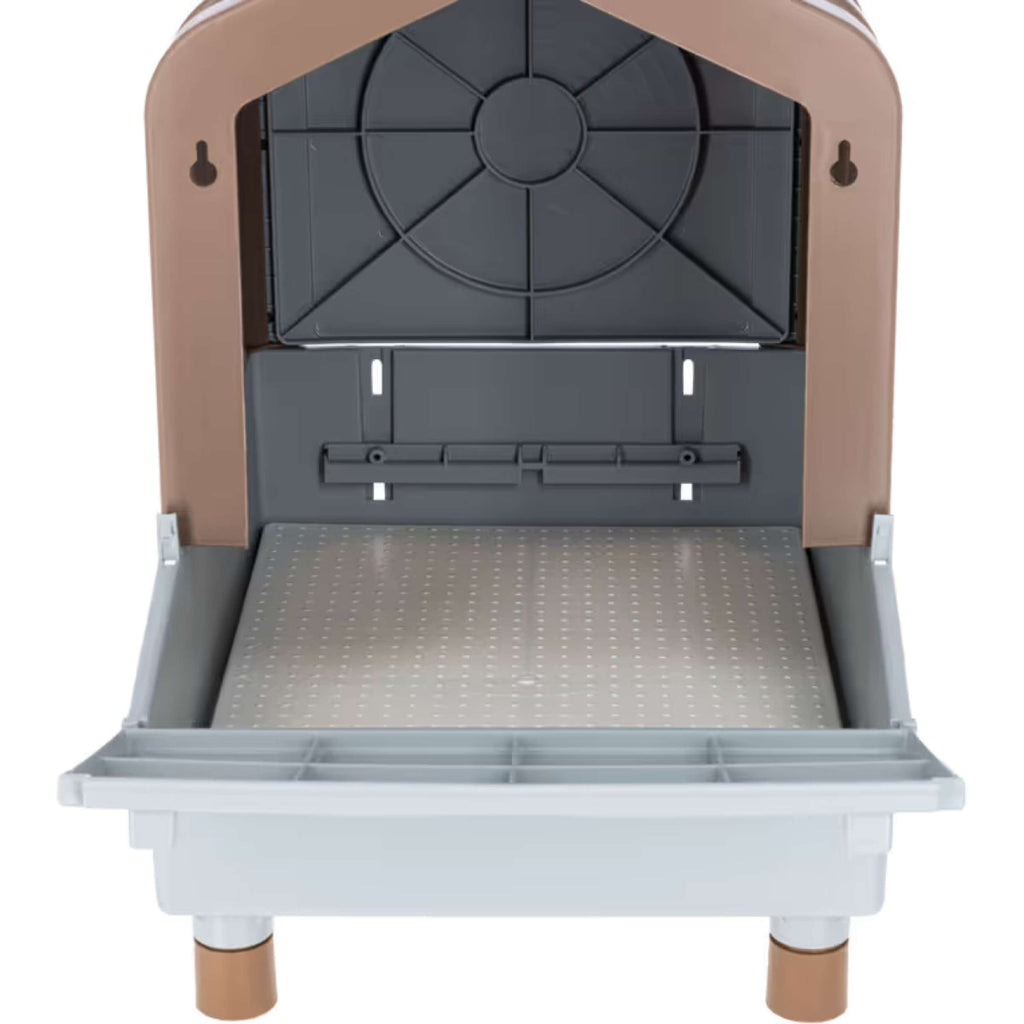 Kerbl Nido de Puesta para Aves de Corral con Bandeja Recolectora Marron/Gris
