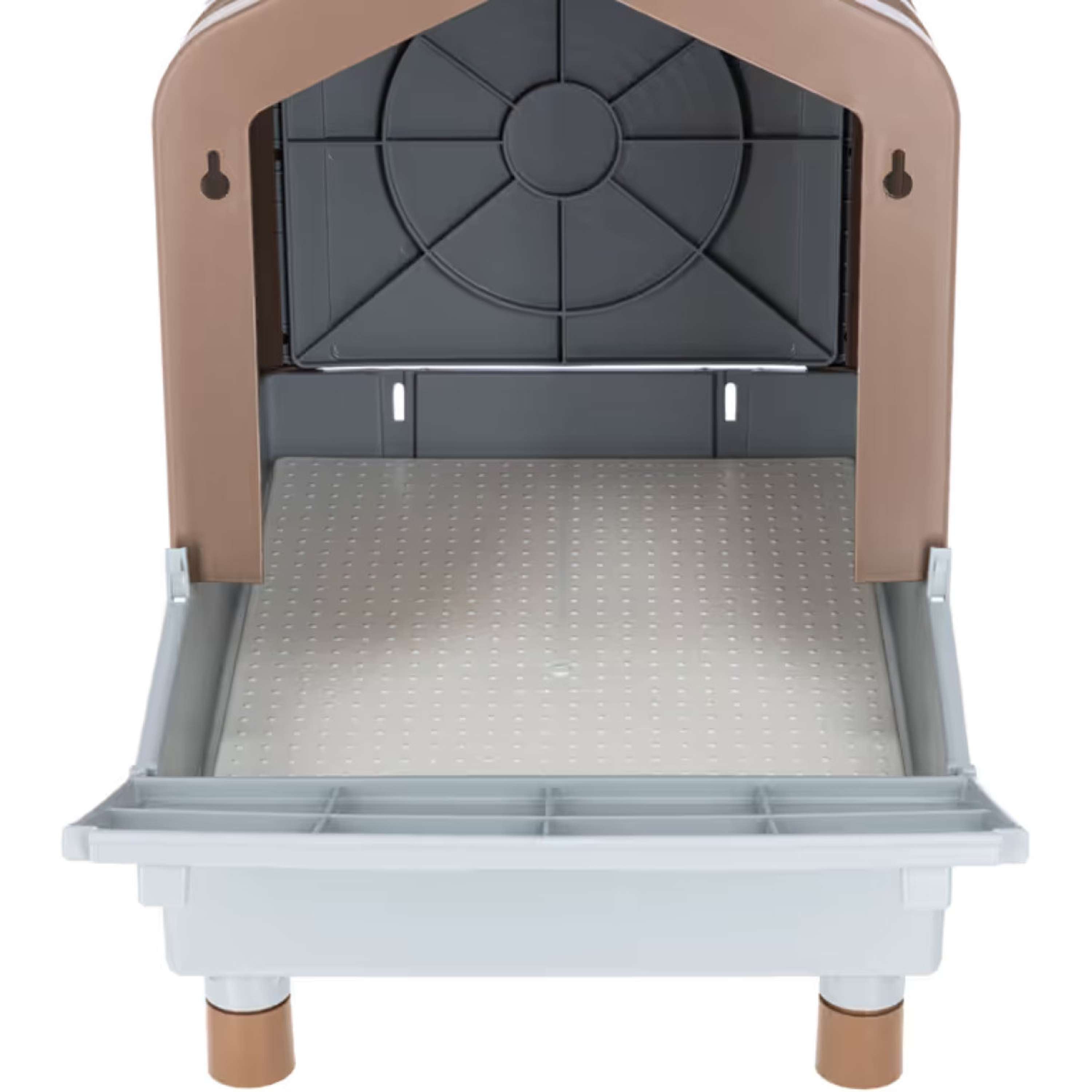 Kerbl Nido de Puesta para Aves de Corral con Bandeja Recolectora Marron/Gris