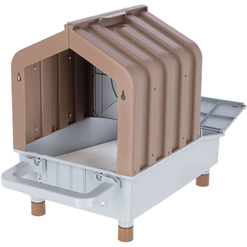 Kerbl Nido de Puesta para Aves de Corral con Bandeja Recolectora Marron/Gris