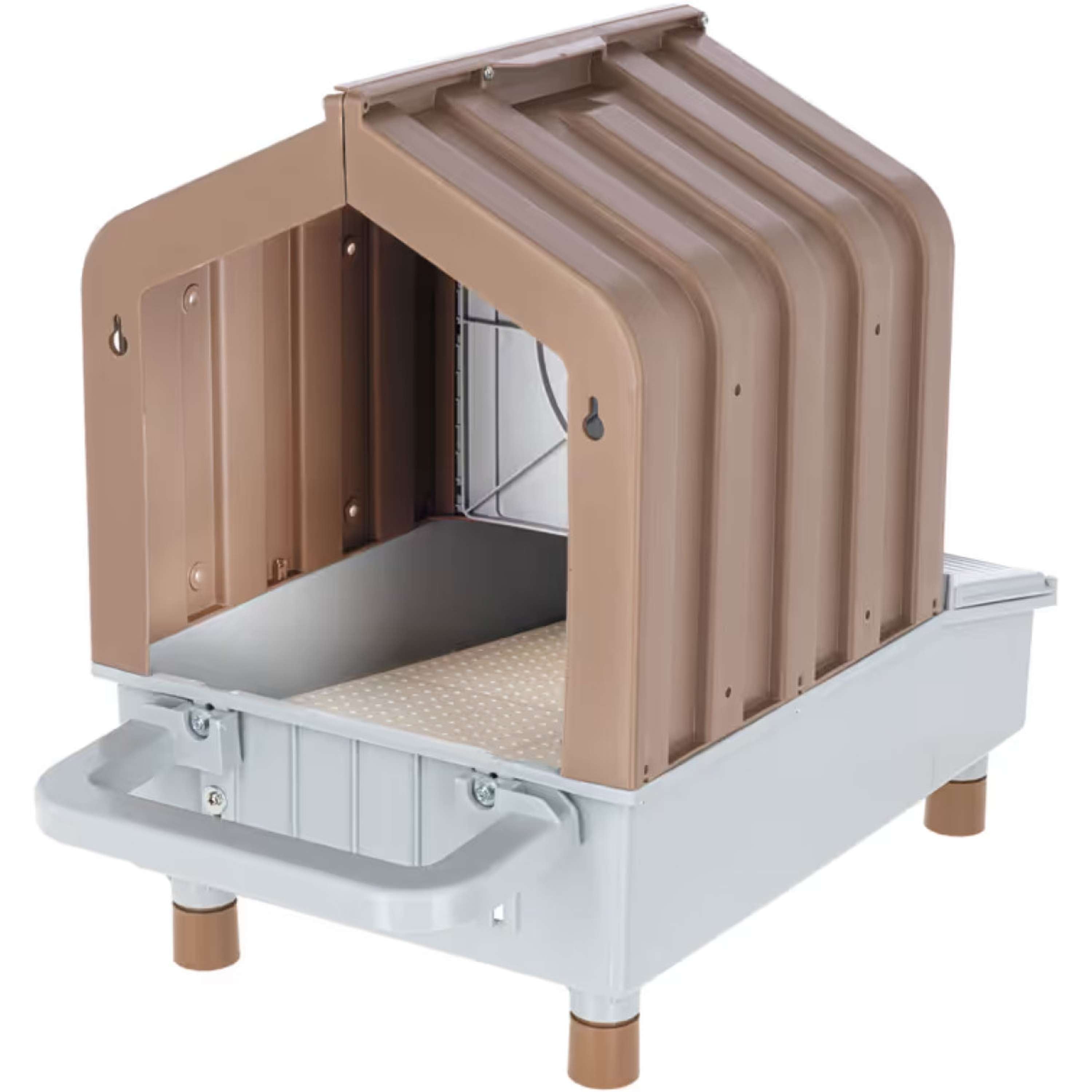 Kerbl Nido de Puesta para Aves de Corral con Bandeja Recolectora Marron/Gris
