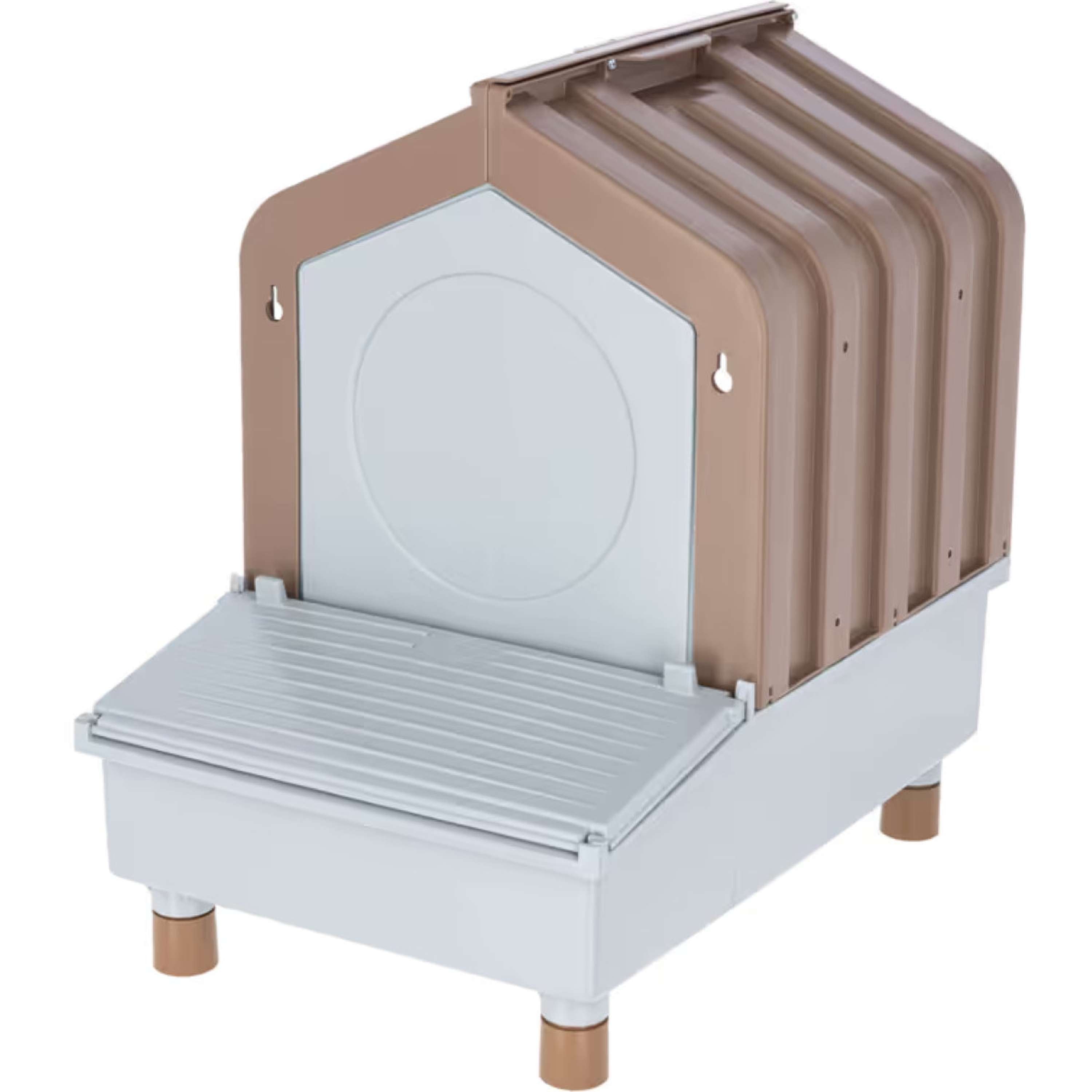 Kerbl Nido de Puesta para Aves de Corral con Bandeja Recolectora Marron/Gris