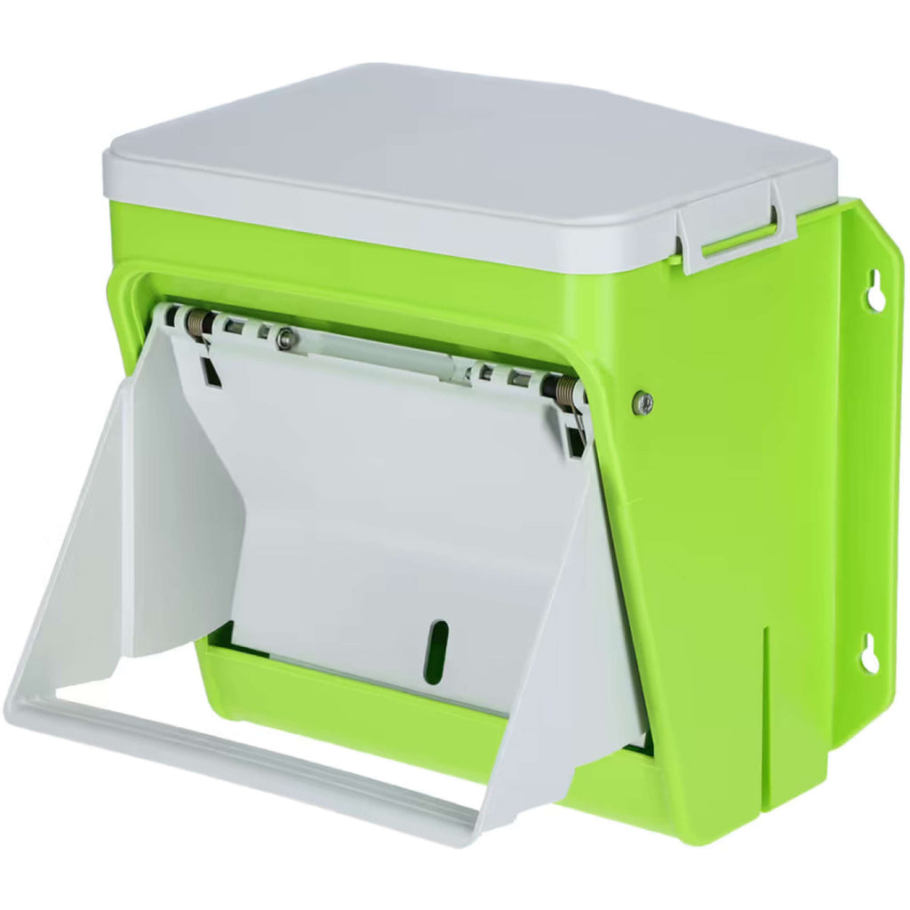 Kerbl Alimentador Automático con Solapa Protectora Verde
