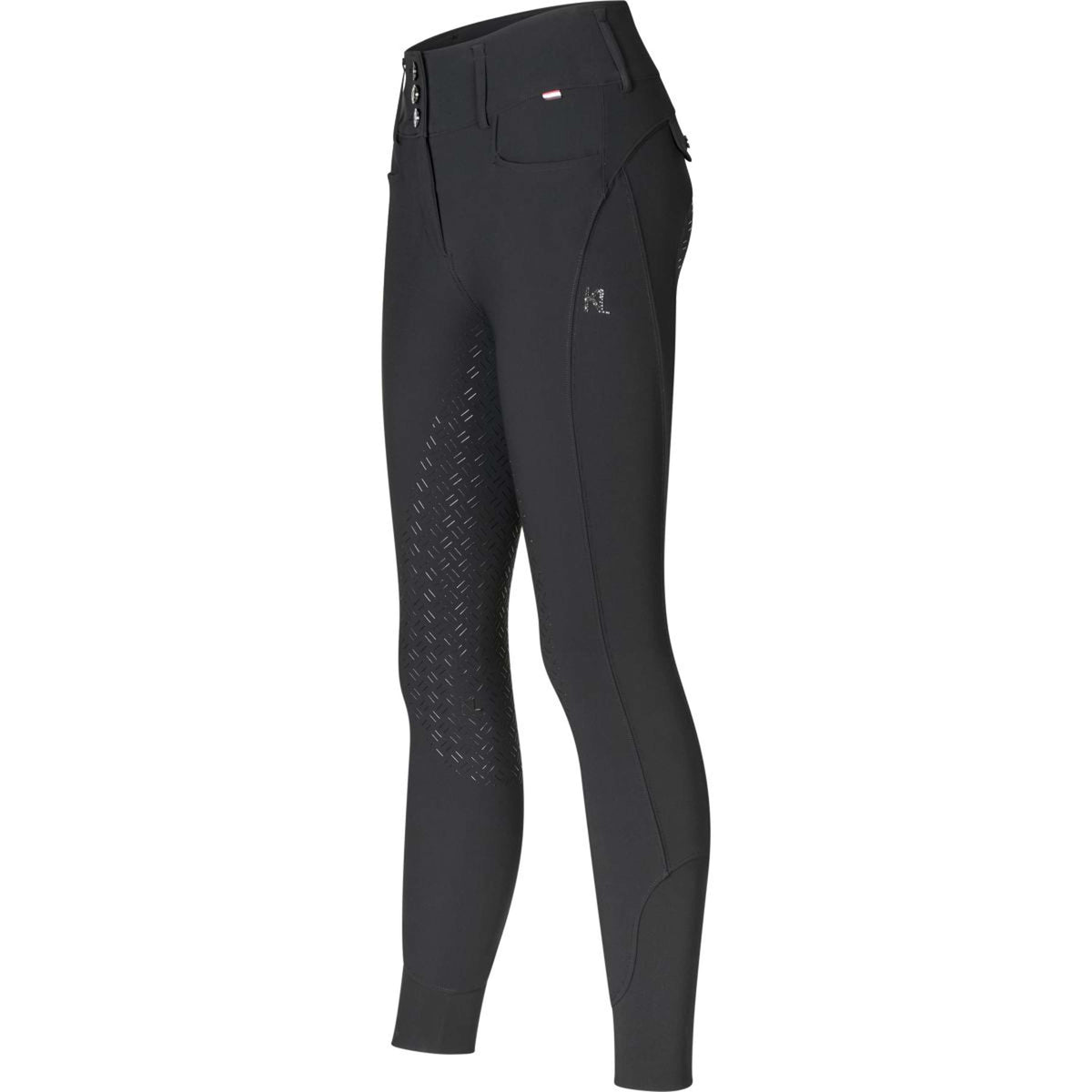 Kingsland Pantalón de Equitación Kimi Full Grip Negro