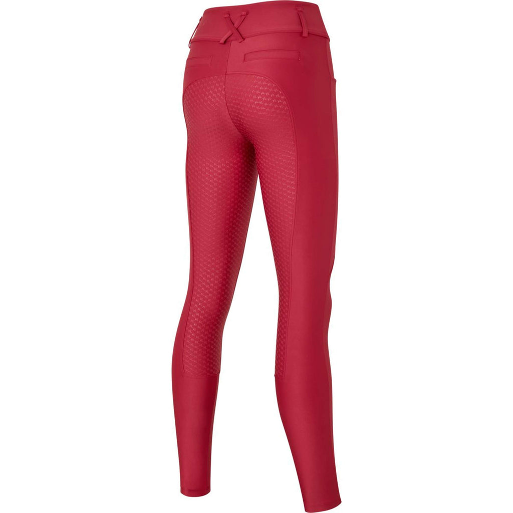 Kingsland Pantalón de Equitación KLKristin Full Grip Mujeres Rojo Granate