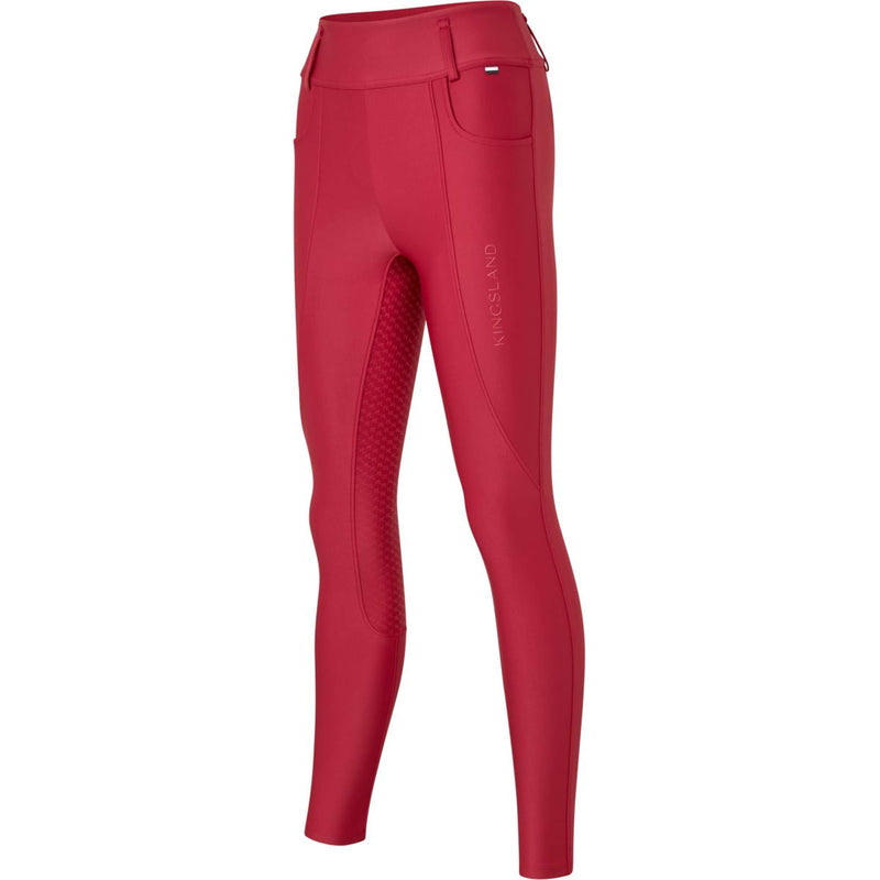 Kingsland Pantalón de Equitación KLKristin Full Grip Mujeres Rojo Granate