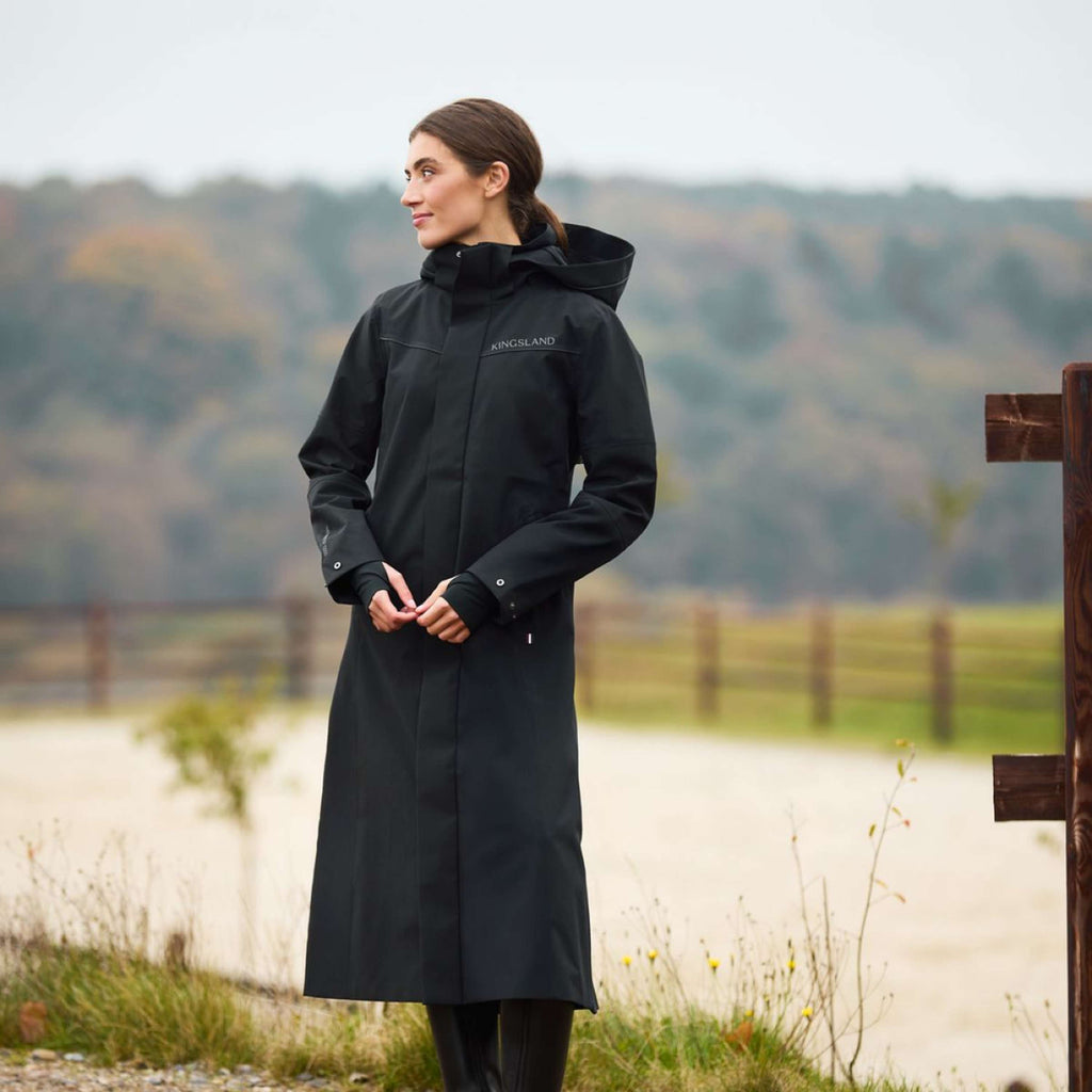 Kingsland Abrigo Largo KLLucia Impermeable Negro