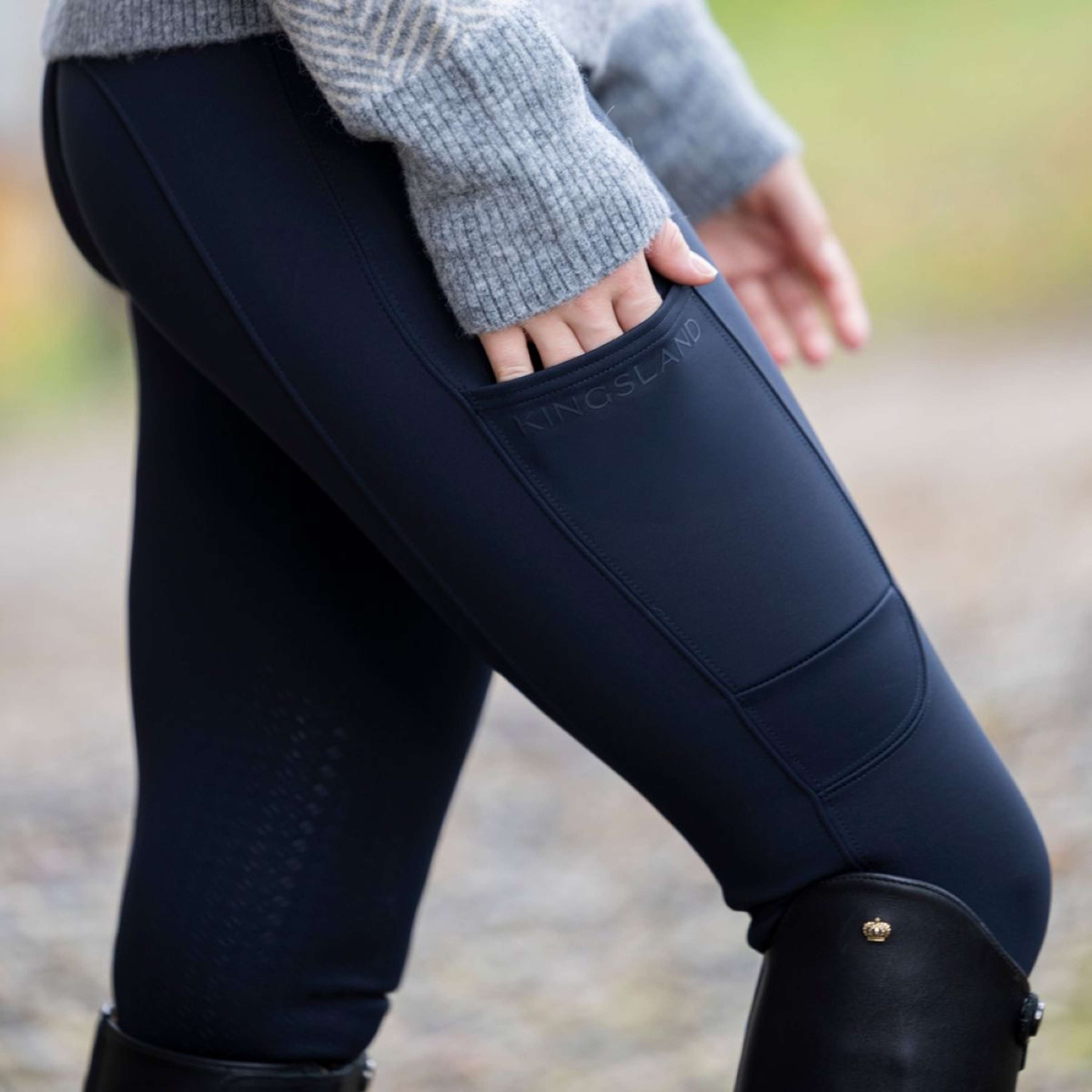 Kingsland Pantalón de Equitación KLKornelia Agarre de rodilla Mujeres Navy