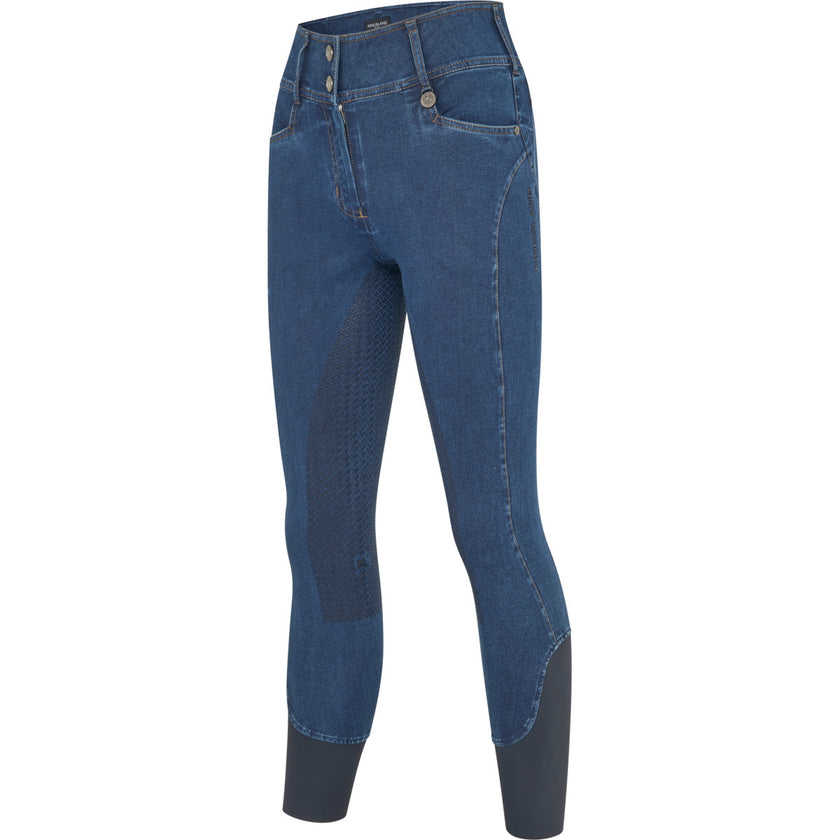 Kingsland Pantalón de Equitación KLKayce Denim Full Grip Navy